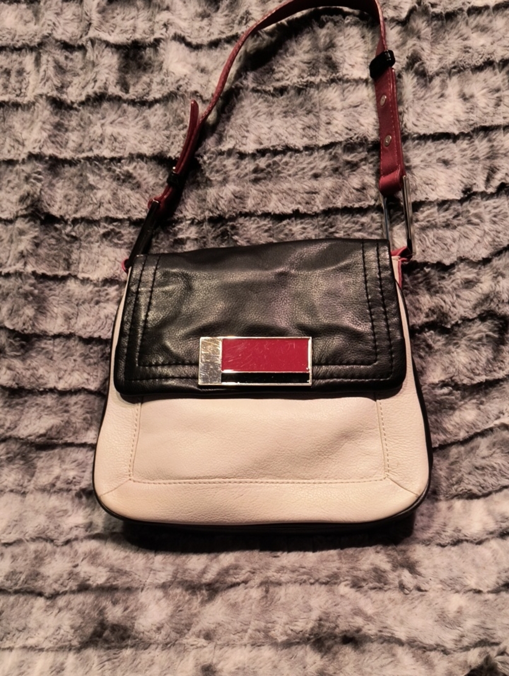 Alfani Vintage Leather Shoulder Bag Women's